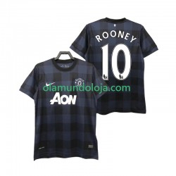 Camisola Manchester United Rooney 10 2013 2014 Retro Homem Equipamento Segundo Manga Curta